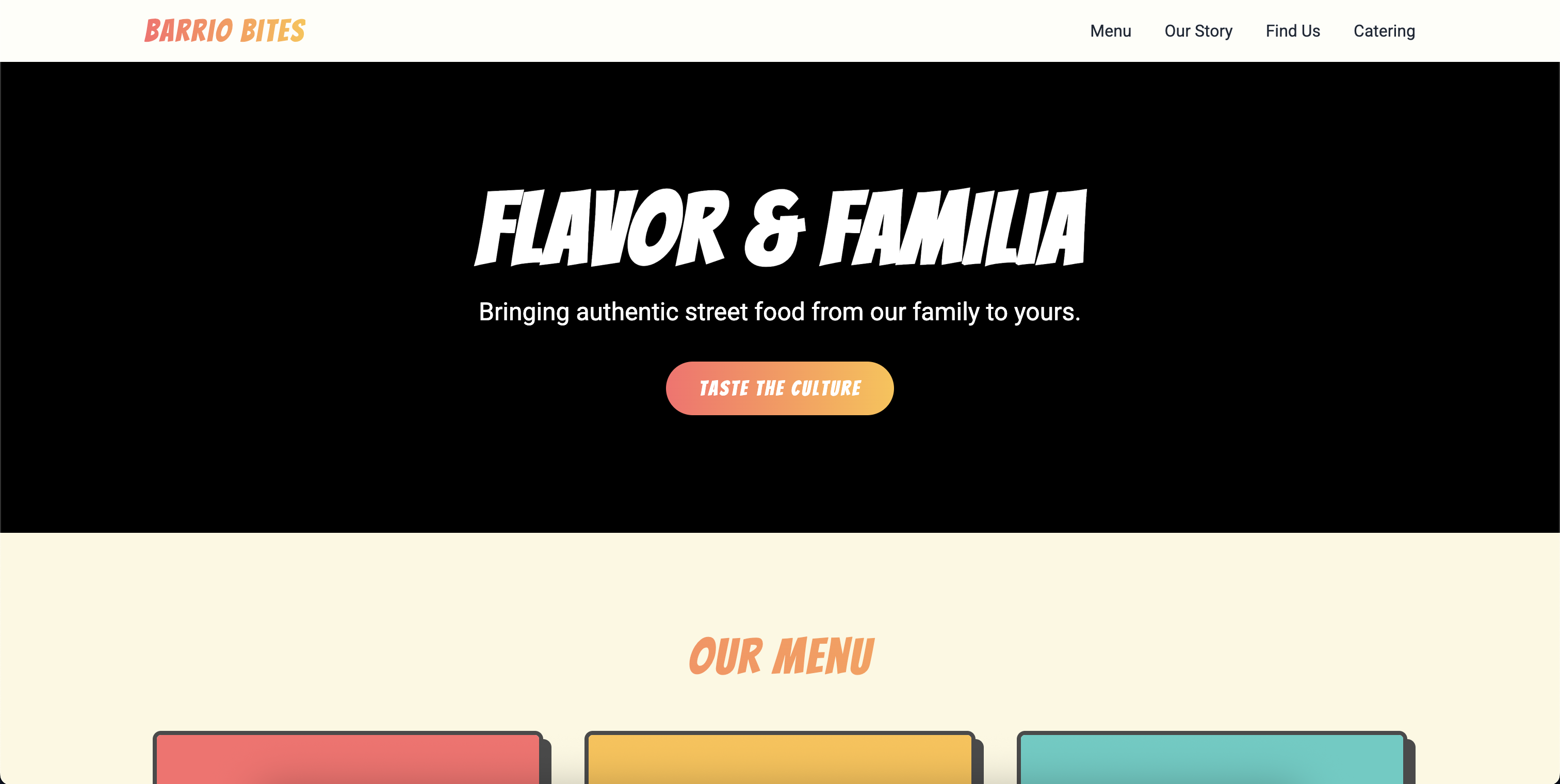 Restaurant website project